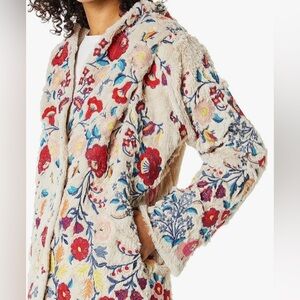 Johnny Was Biya Faux Fur Hooded Coat. New with tags.